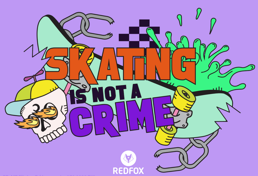 Autocollants - Skating is not a crime