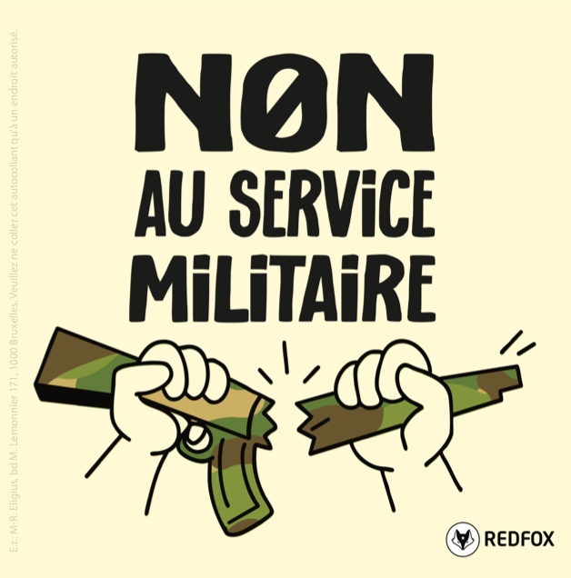 Autocollant - Non au service militaire