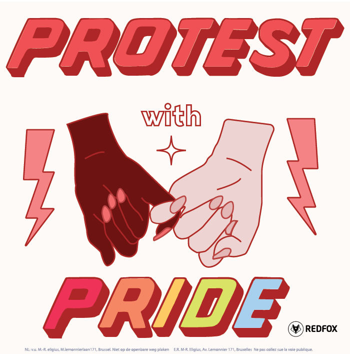 Autocollant - Protest with pride