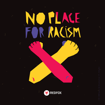No place for racism (X) - Autocollant
