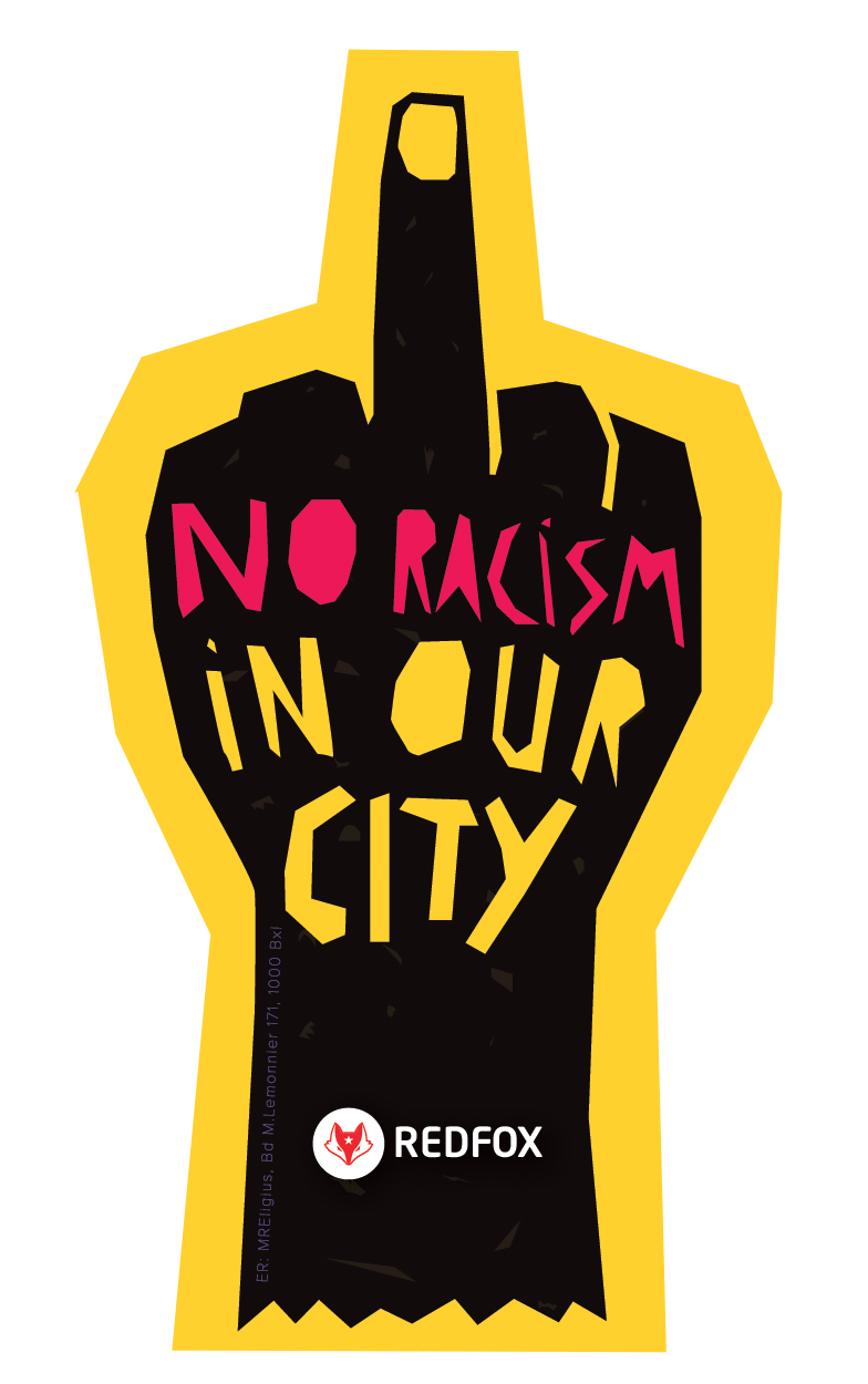 No racism in our city ✊🏽 - Autocollant