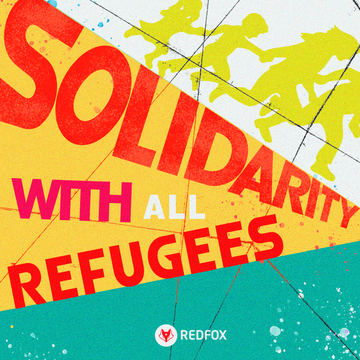 Autocollant - Solidarity with all refugees